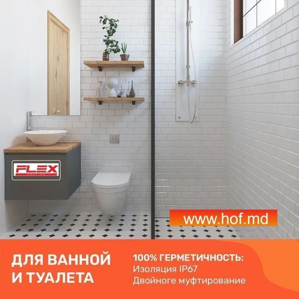 Теплый пол электрический Flex 0,5м&sup2;-0,6м&sup2;/ 88Вт (5м) нагревательный кабель под плитку 17,5 Вт/м с программируемым терморегулятором E51 белый или черный flexcabelE51 фото
